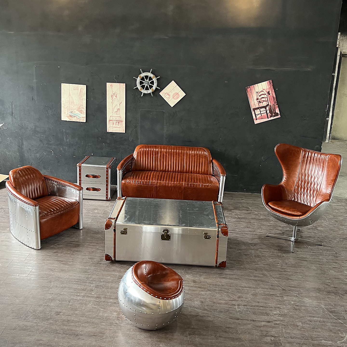 Vintage industrial leather dur - Office Furniture Loft 리뷰 및 가격
