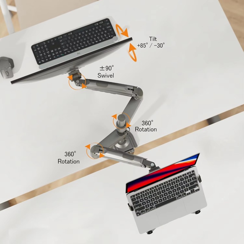 Dual Arm 2 in 1 Combo Laptop M - Adjustable Monitor Mount 리뷰 및 가격