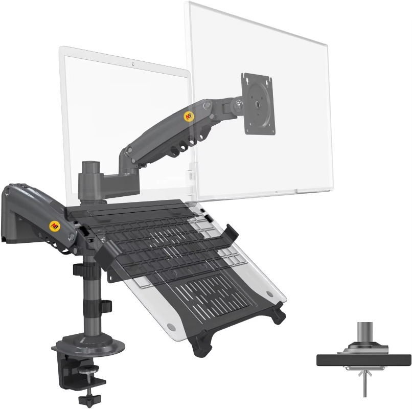 Dual Arm 2 in 1 Combo Laptop M - Adjustable Monitor Mount 리뷰 및 가격