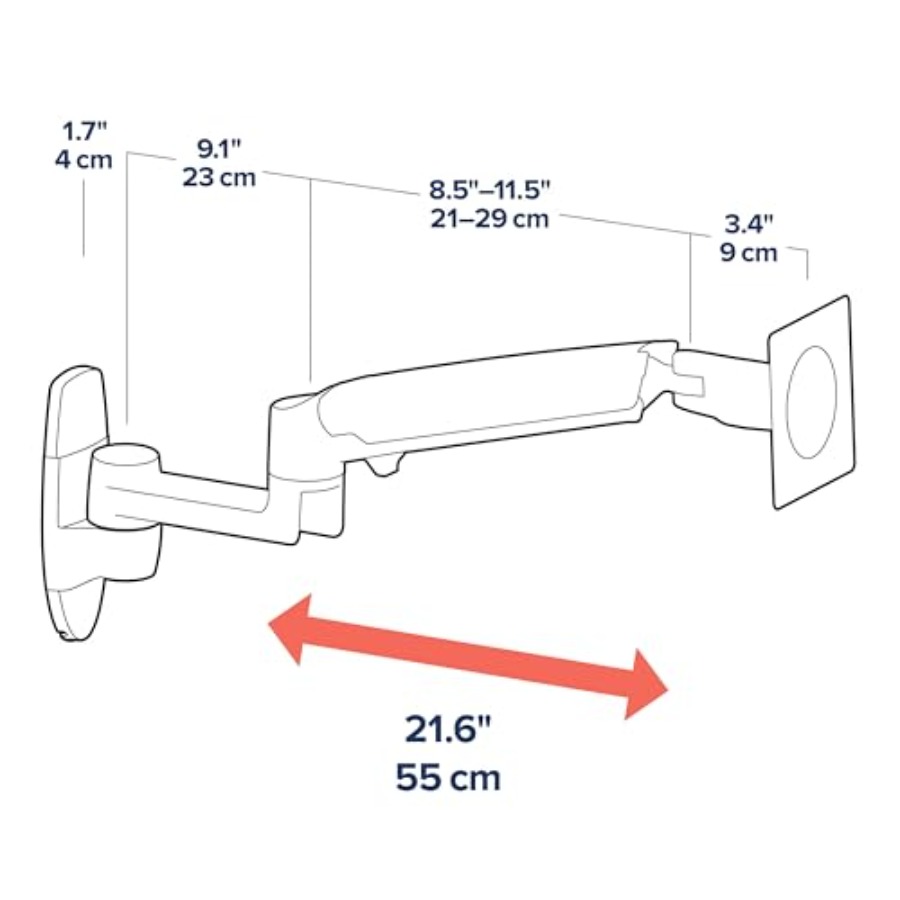 LX Single Monitor Arm VESA Wal - Adjustable Monitor Mount 리뷰 및 가격
