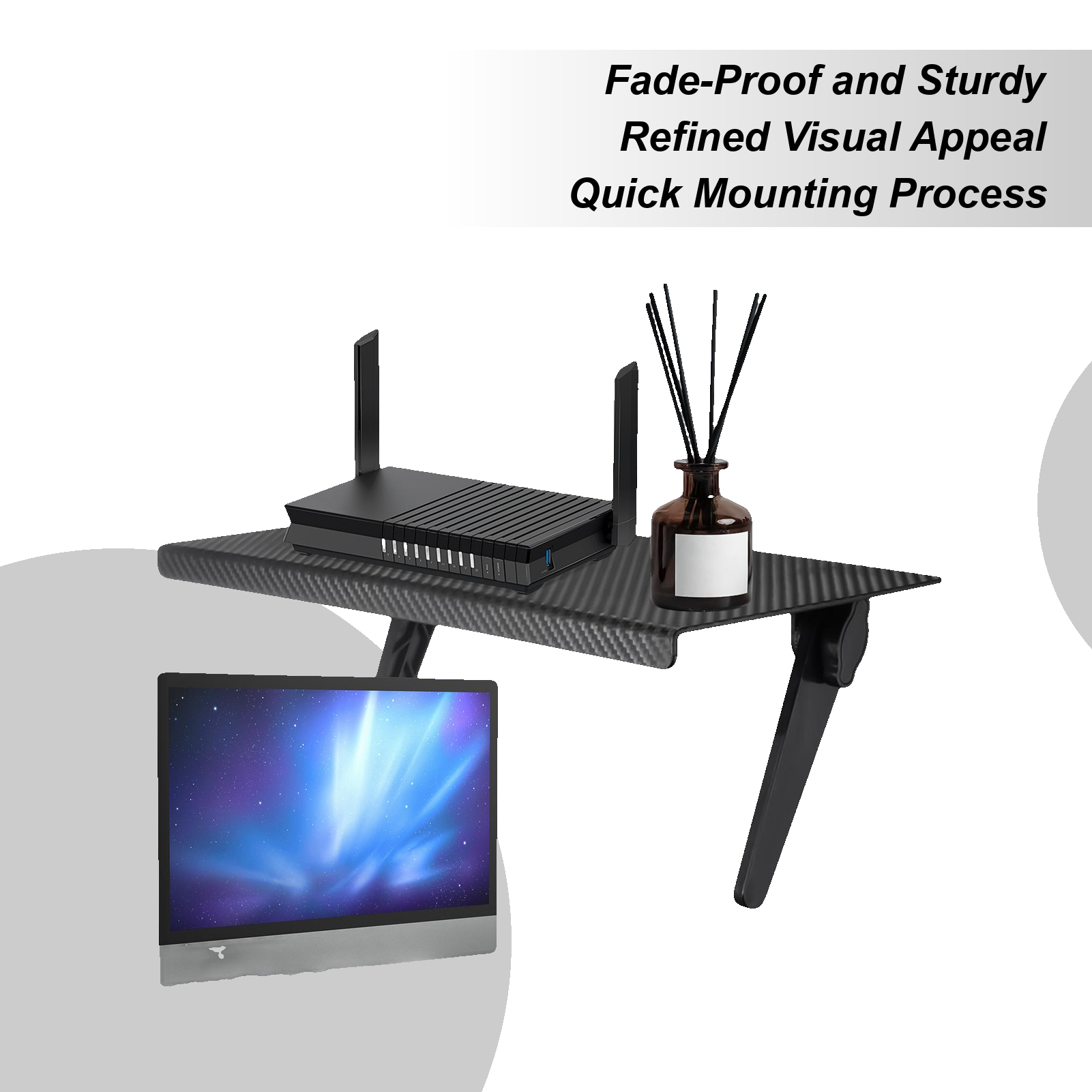 TV Shelf For Cable Box 13in DV - Adjustable Monitor Mount 리뷰 및 가격