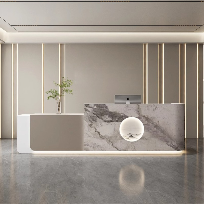 Silver Rental Reception Desks  - Office Furniture Rental 리뷰 및 가격